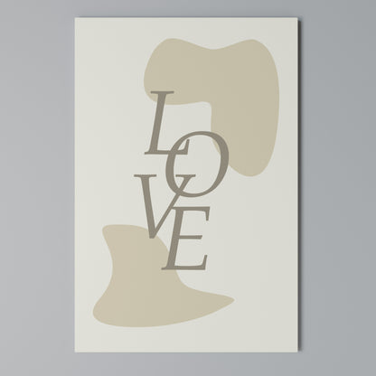 LOVE IN FORM Κατακόρυφος Πίνακας σε Καμβά
