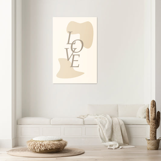 LOVE IN FORM Κατακόρυφος Πίνακας σε Καμβά