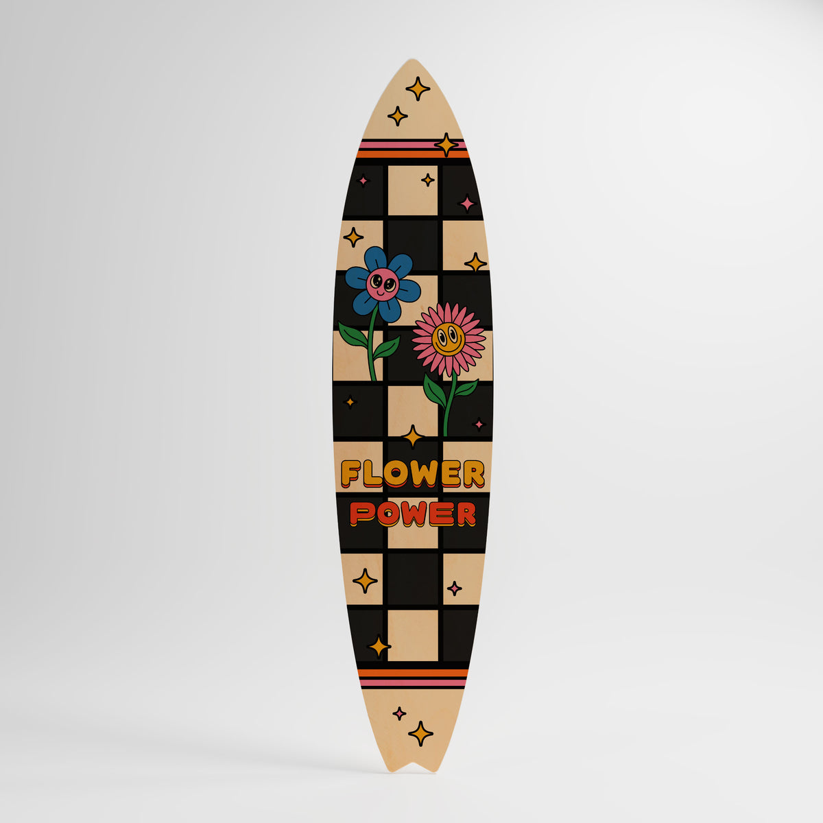 FLOWER POWER Διακοσμητική σανίδα Surf