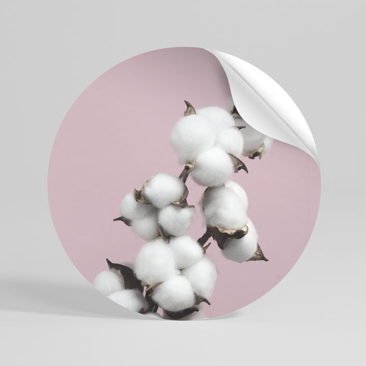 COTTON CLOUDS WHISPER Αυτοκόλλητη Αφίσα στρογγυλή
