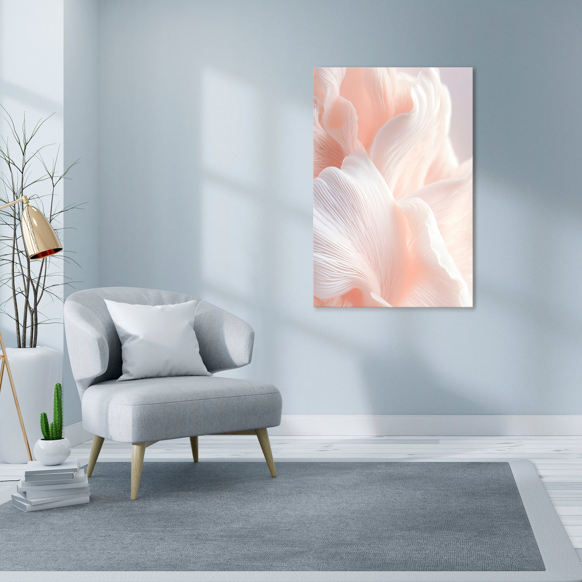 DELICATE PINK HARMONY Κατακόρυφος Πίνακας σε Καμβά