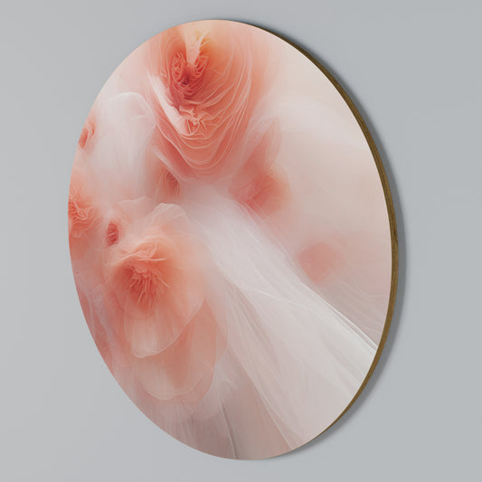 TENDER BLOSSOM VEIL Στρογγυλός πίνακας ζωγραφικής