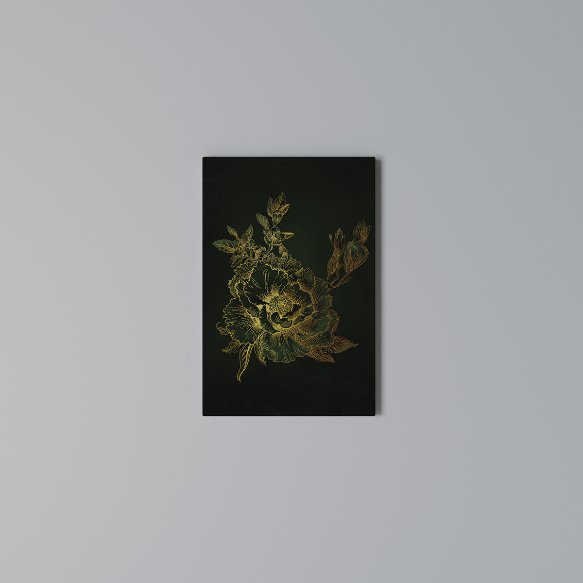 MIDNIGHT FLORAL GLIMMER Κατακόρυφος Πίνακας σε Καμβά