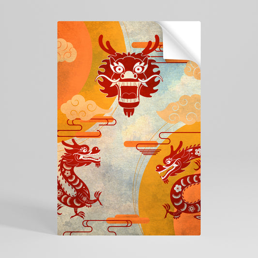 MYSTICAL DRAGON Αυτοκόλλητη Αφίσα κάθετη