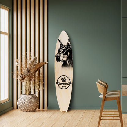 DOBERMAN DOG Διακοσμητική σανίδα Surf