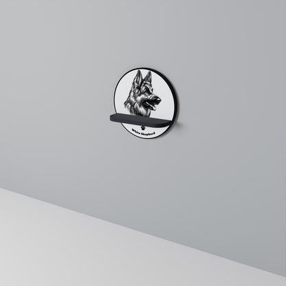 WHITE SHEPHERD DOG Art Shelf